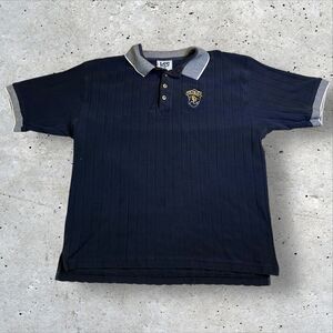 Vtg 90s Lee Colorado Buffaloes Ribbed Polo Shirt Embroidered Logo Black Sz XXL